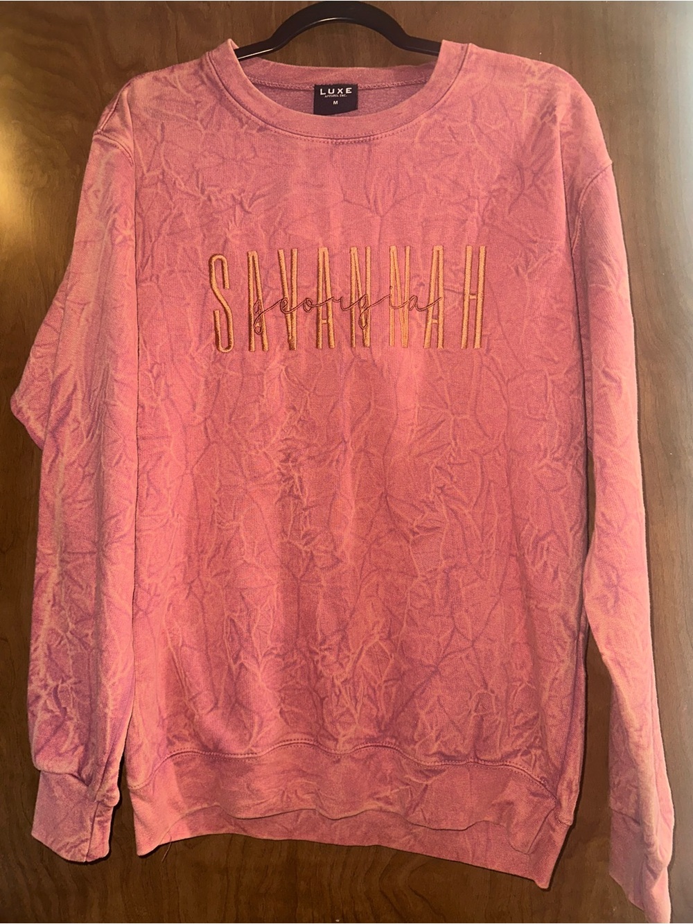 Luxe Rose Tie-Dye Crewneck Sweatshirt